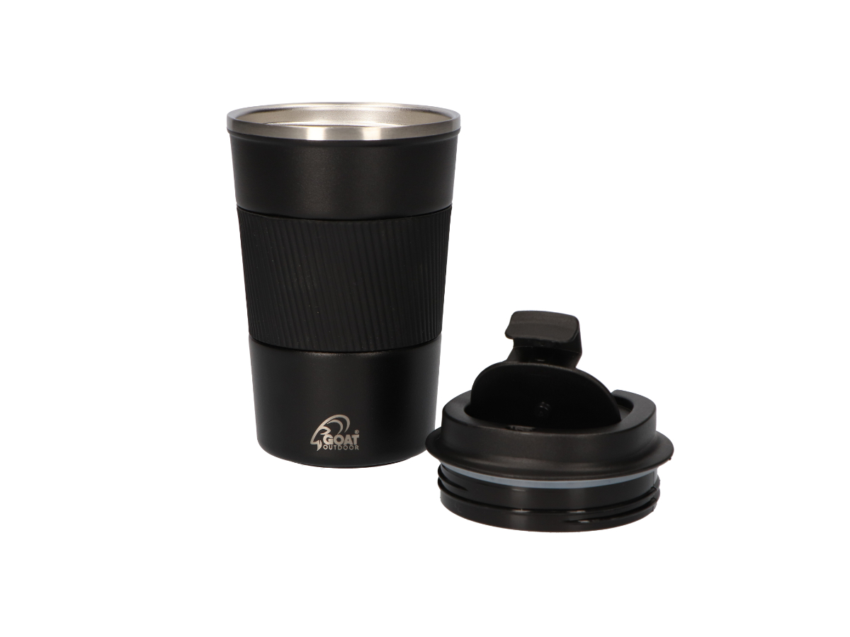 GOAT Outdoor 380 ml RVS Koffiebeker To Go - Black