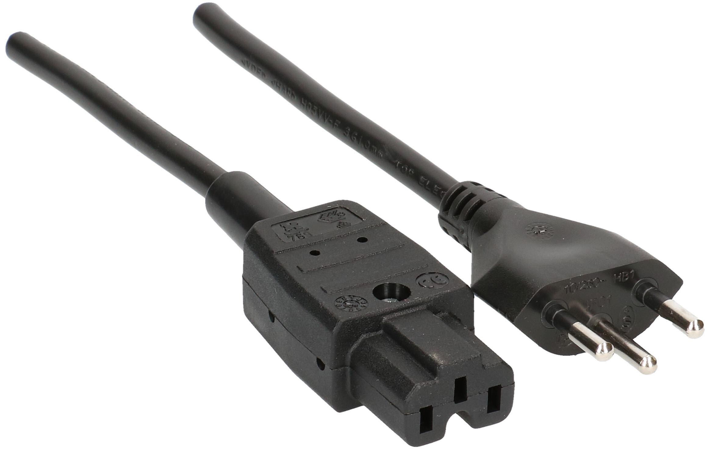 Netzkabel Netzkabel 5 m T12-C15ANetzkabel in schwarz