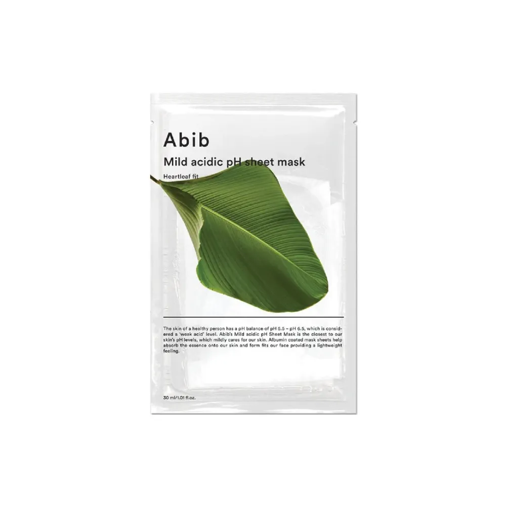 Abib Mild acidic pH Sheet Mask Heartleaf Fit - 30 ml.