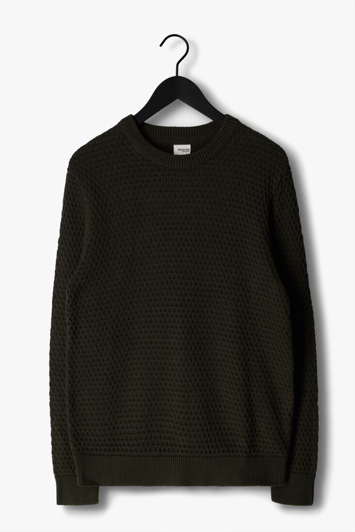SELECTED HOMME donkerblauwe selected homme trui remy ls knit all stu crew neck w camp
