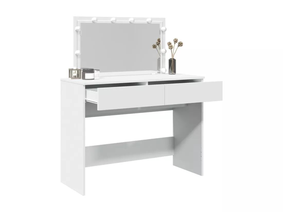 Coiffeuse avec LED blanc 100x40x120 cm