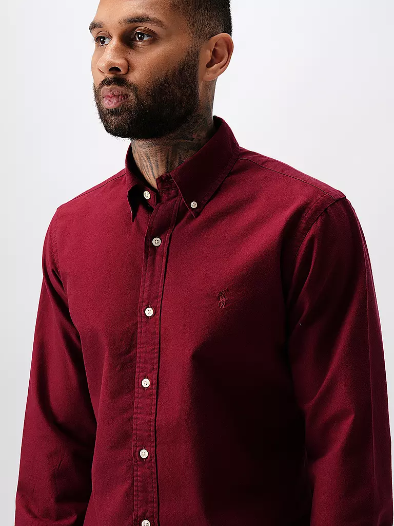 POLO RALPH LAUREN Hemd Custom Fit dunkelrot