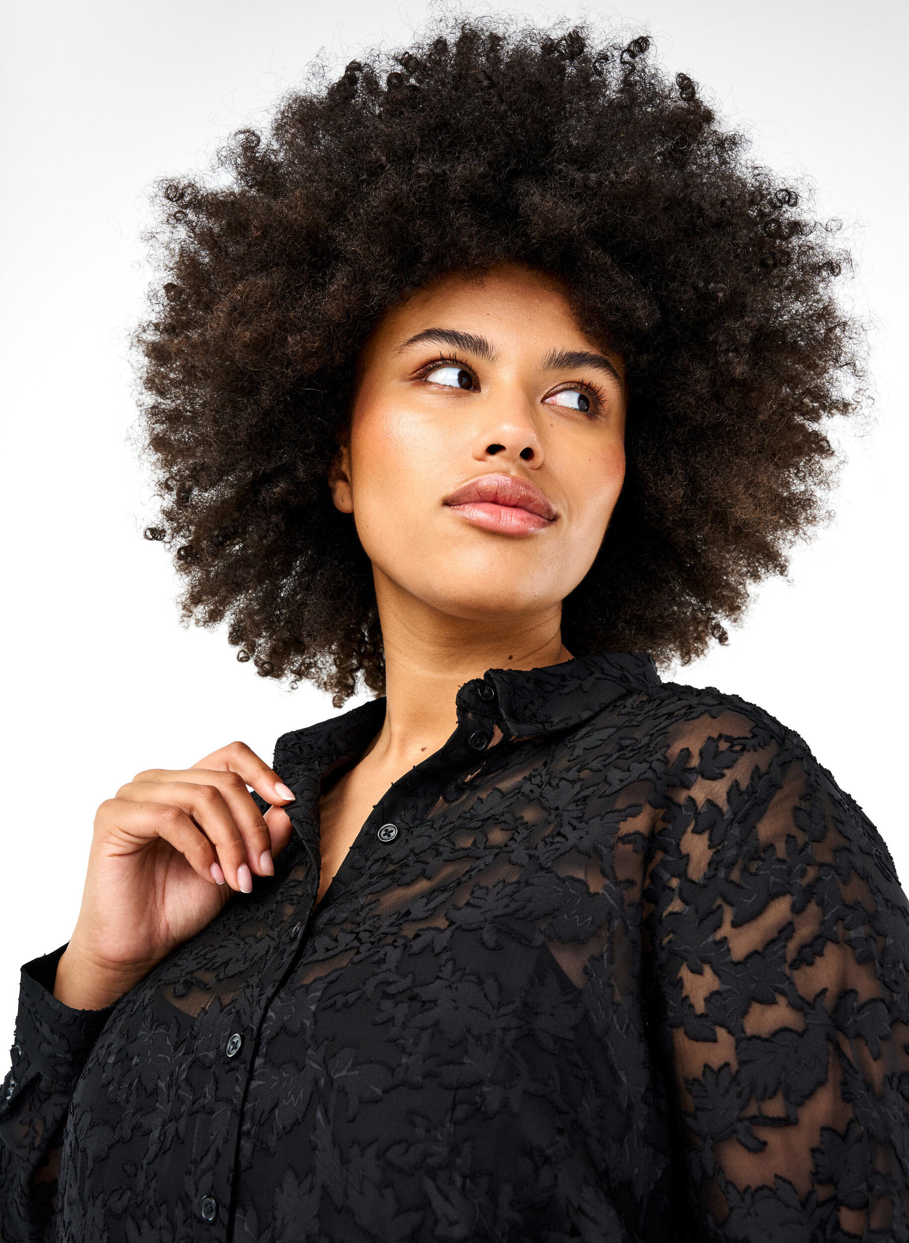 Jacquard skjorte med knapper