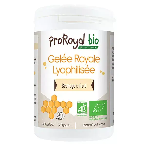 Geleia Real Orgânica Liofilizada Proroyal da Phytoceutic - 60 Cápsulas