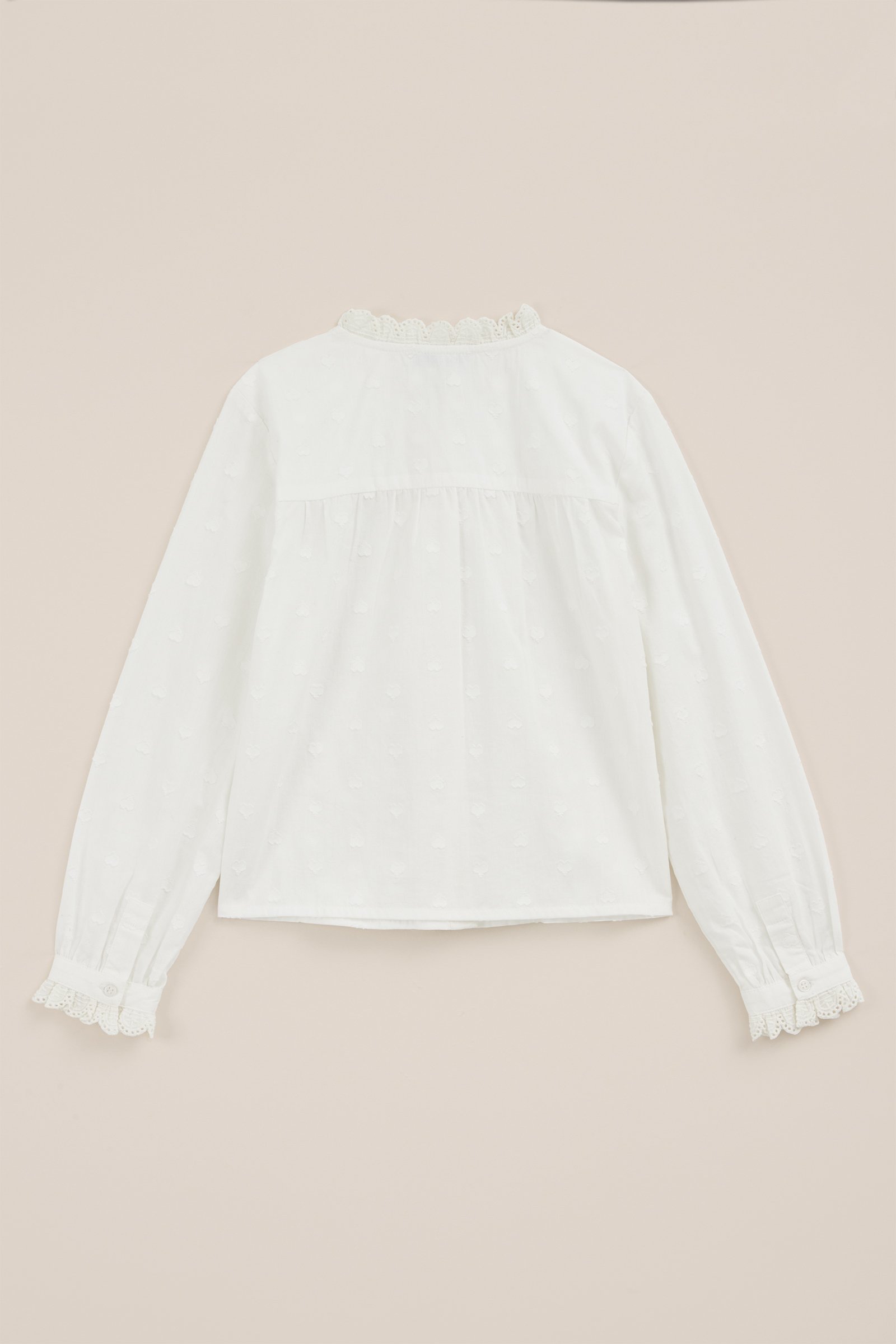 Meisjes blouse met structuur WE Fashion Wit