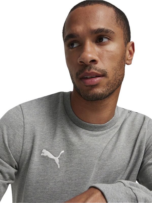 PUMA - teamGOAL Casuals Crew Neck - Sporttrui - Medium Gray Heather - Puma White
