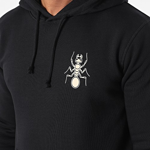 Sweat Capuche Original Spirit Noir Beige