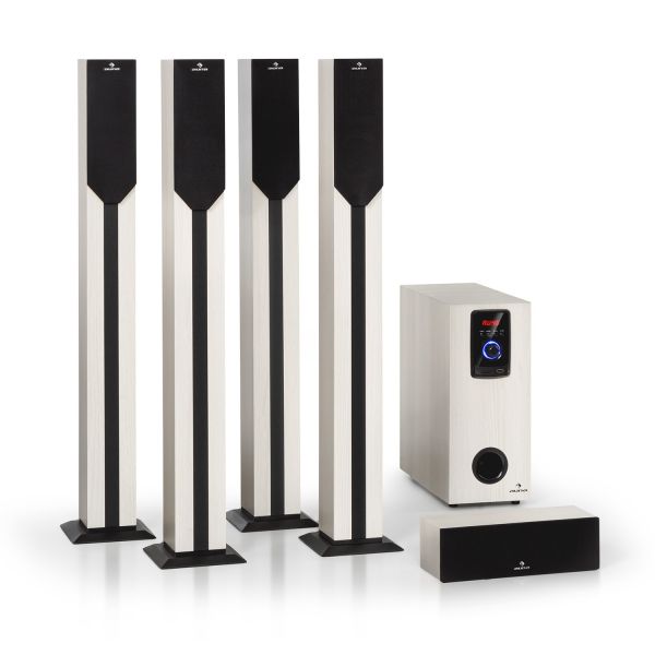 Auna Areal Elegance Sistema Surround Canal 5.1 190W RMS BT USB SD AUX Creme