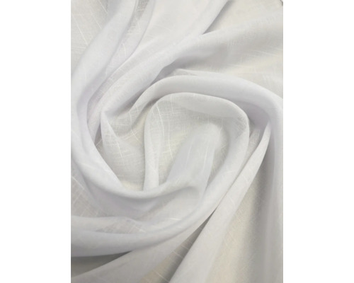 Gordijn met plooiband Crosta linnenstructuur wit 245x250 cm