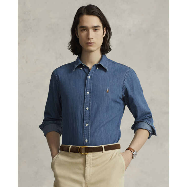 Polo Ralph Lauren Custom Fit Denim Shirt Blå