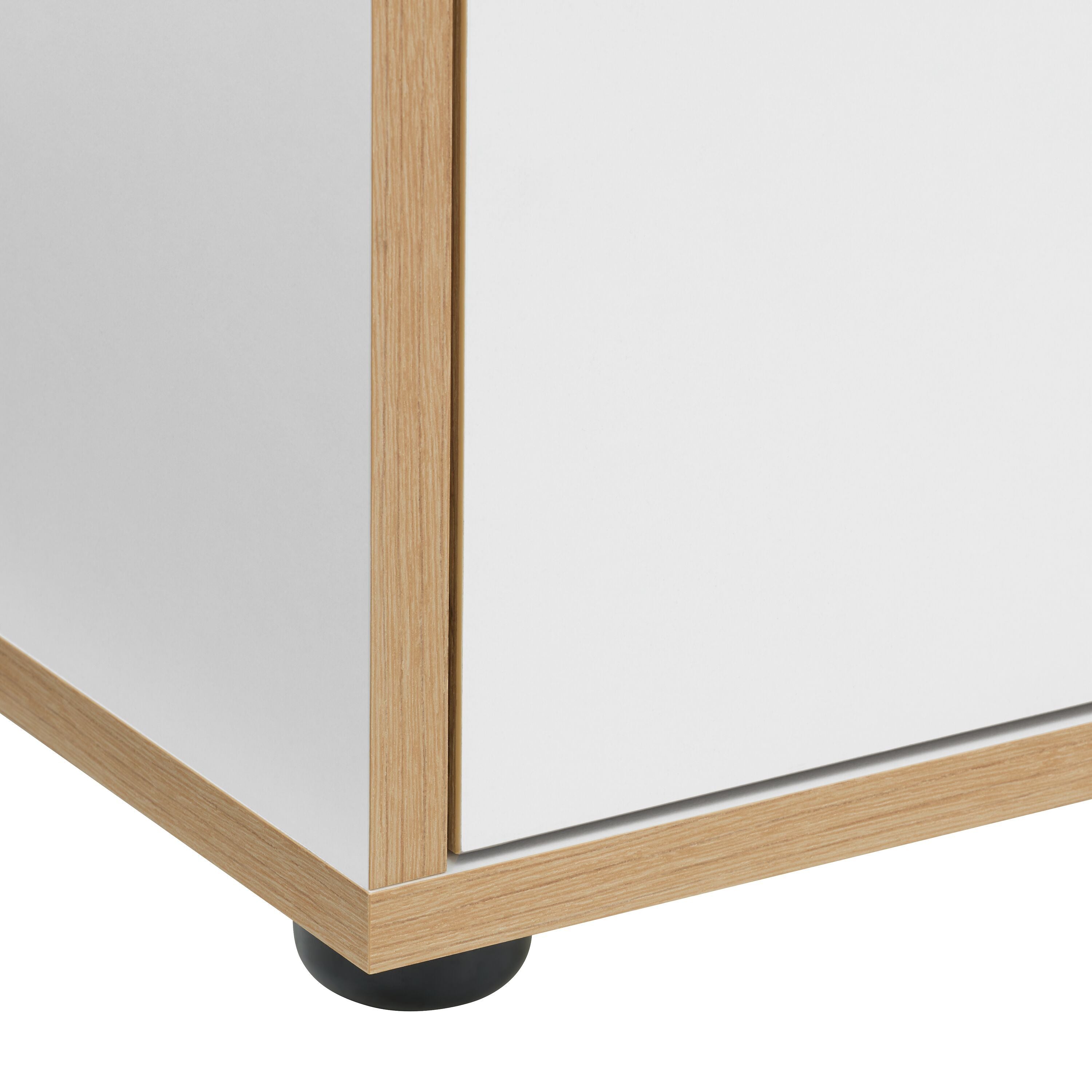 CALVO Lavaboy - Weiss / Eiche / B: 64.0 cm x T: 34.3 cm x H: 52.5 cm
