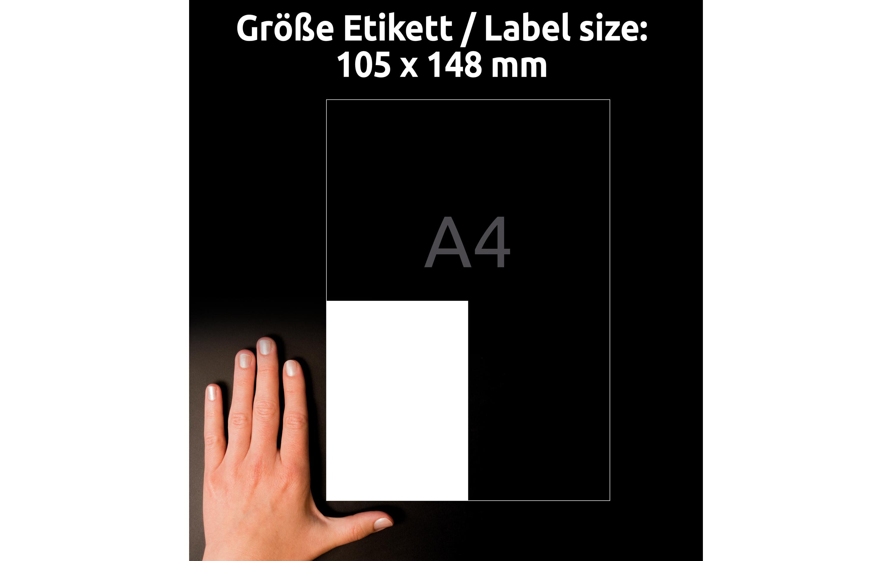 Universal-Etiketten L6028REV-25, 105 x 148 mm, 30 BlattAblösbare Etiketten