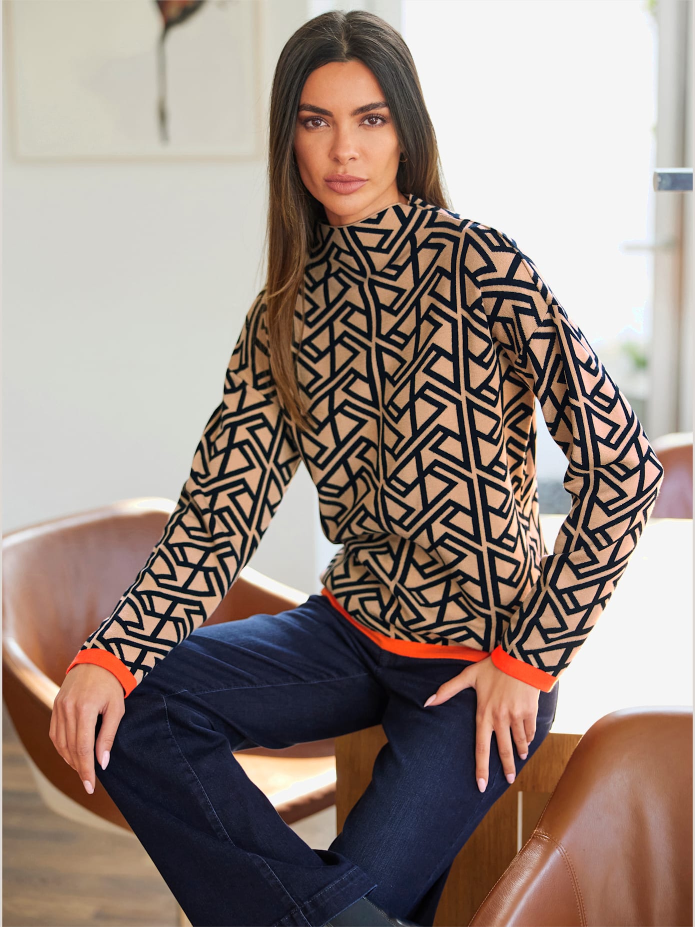 Pull jacquard motif jacquard original