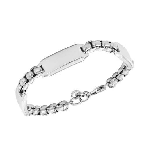 Fossil Drew ID Armbånd, Stål, 22,5 cm