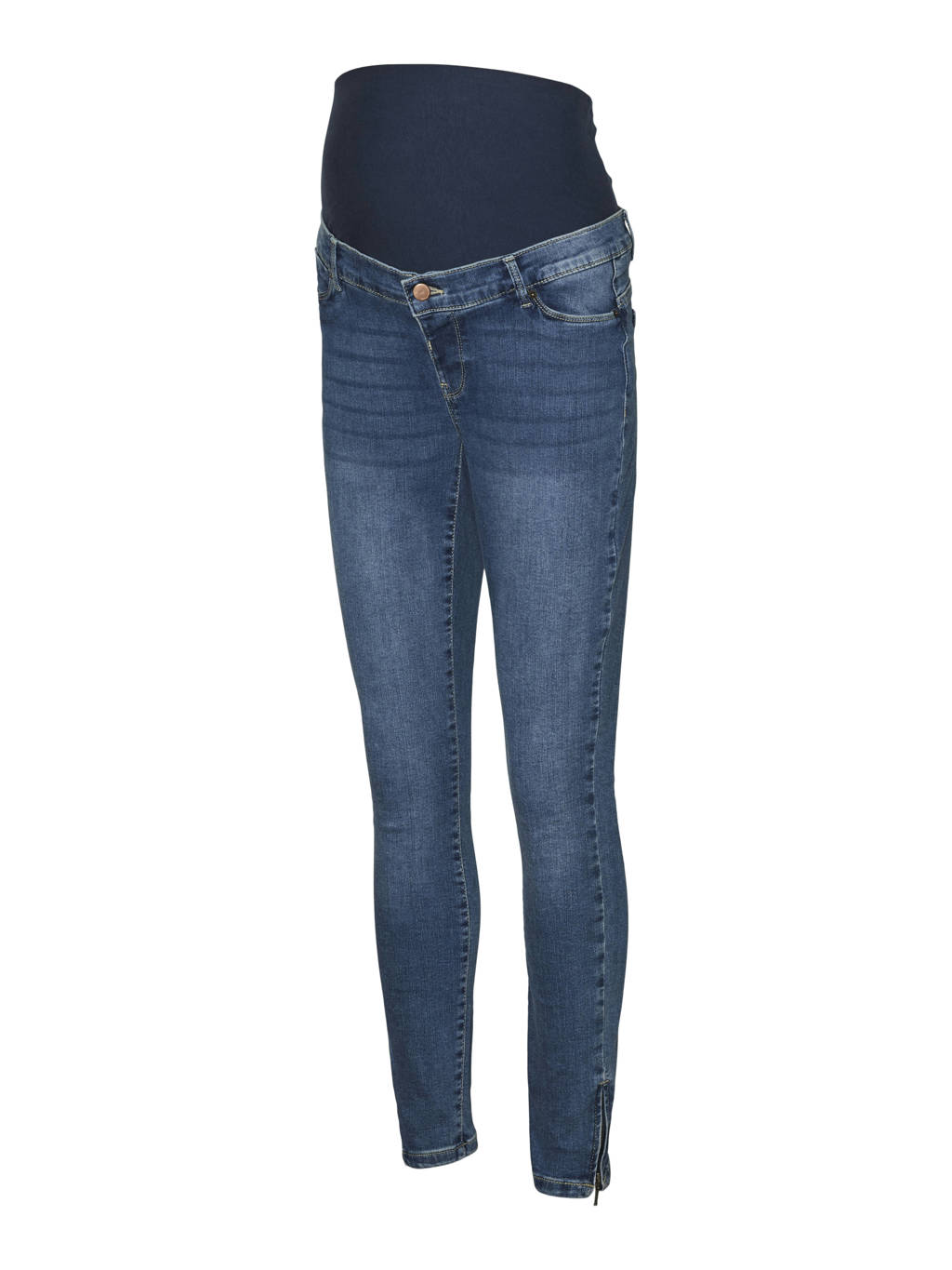 VERO MODA MATERNITY high waist zwangerschaps skinny jeans VMMPOSH medium blue denim