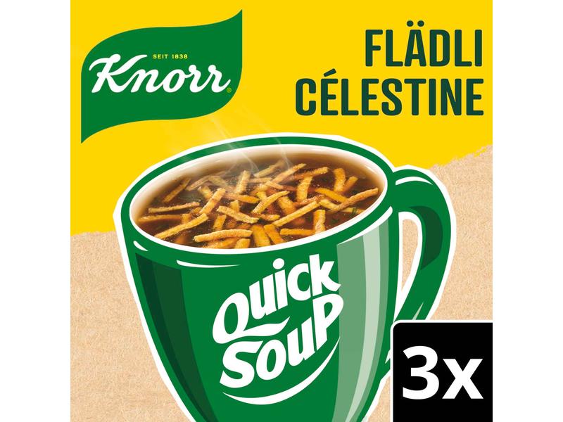 Knorr Quick Soup Flädli 3 Portionen Fertigsuppe mit Eierkuchen-Streifen
