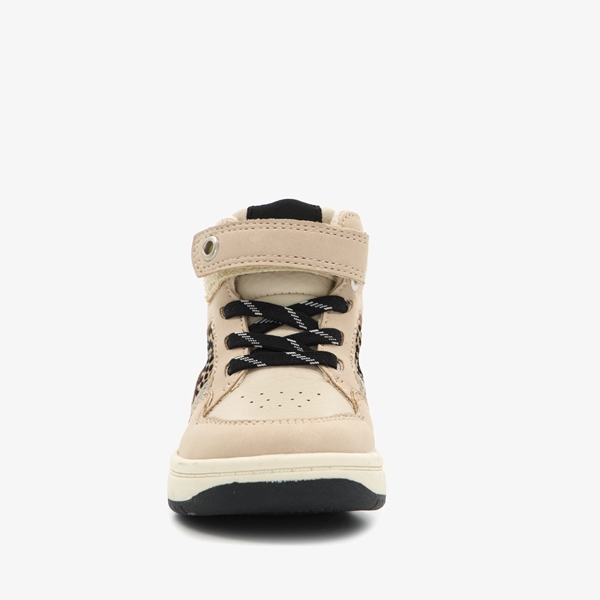 Blue Box hoge meisjes sneakers met glitter beige