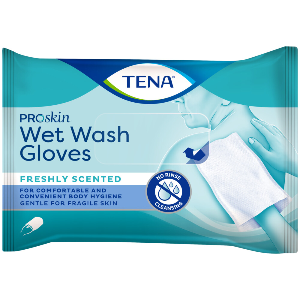 TENA Proskin Wet Wash Gloves Frisse Geur8 stuks
