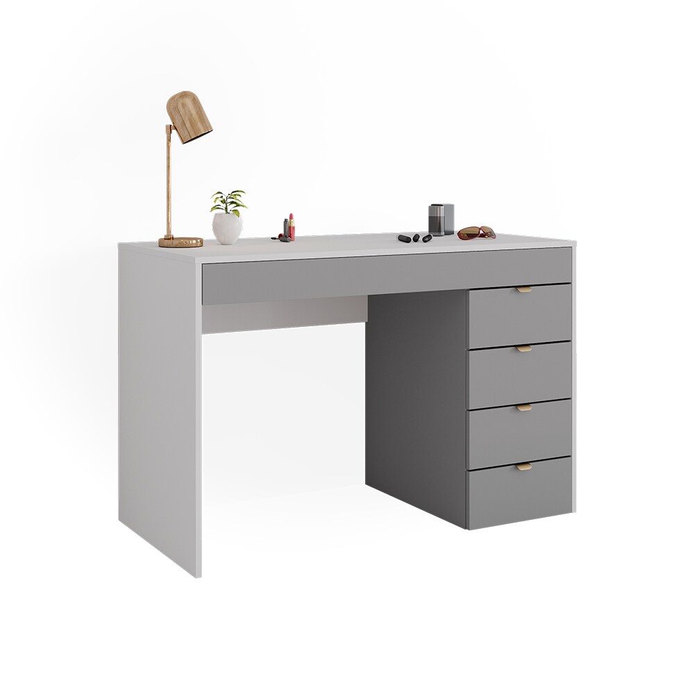 Vicco Schminktisch Elise Weiß Grau 115 x 76 cm modern Frisiertisch Schubladen