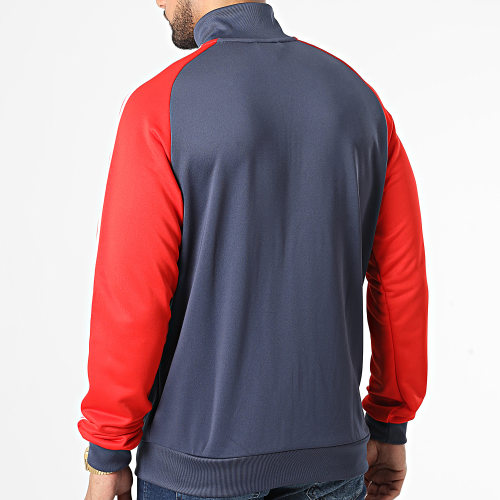 Veste Zippée A Bandes FC Bayern DNA HF1364 Bleu Marine Rouge