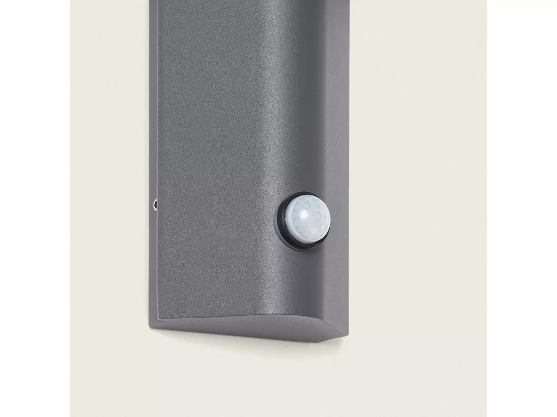 Applique Murale Extérieure LED 6W Aluminium avec Détecteur de Mouvement Abel Gris foncé