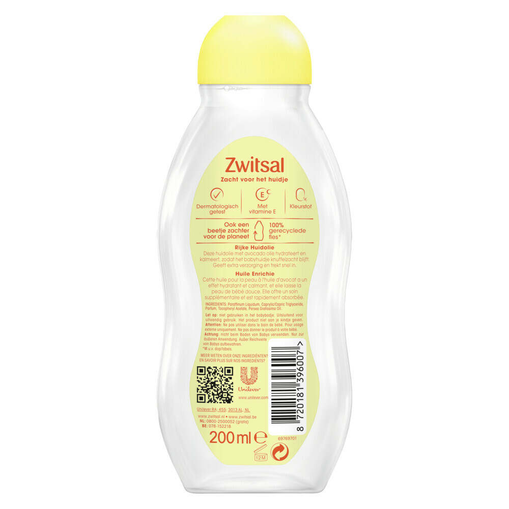 Zwitsal Baby Huidolie 200 ml