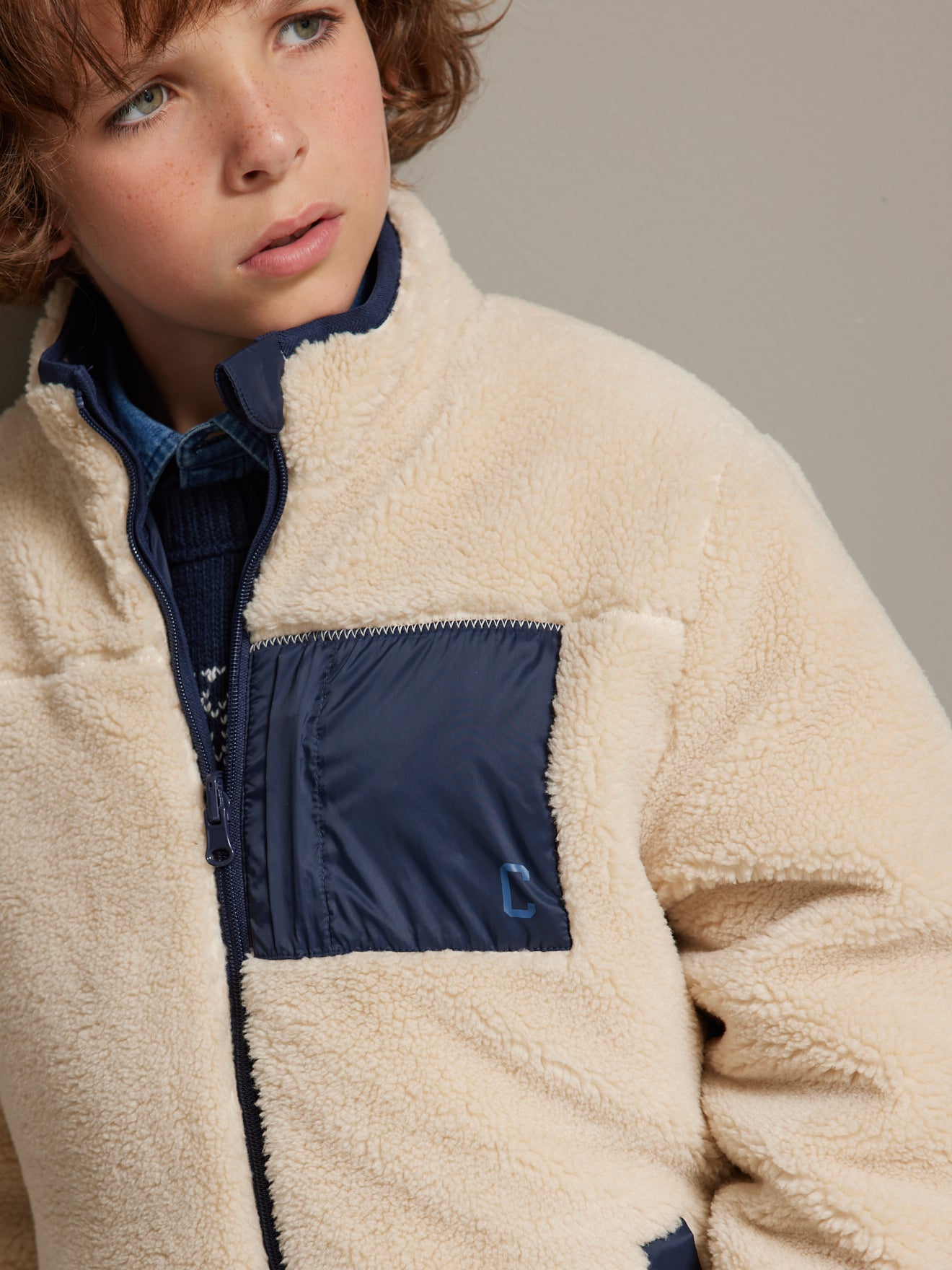 Blouson réversible Garçon plumes et duvet