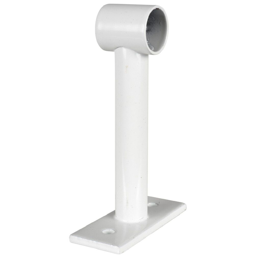Support long pour tringle blanc métal