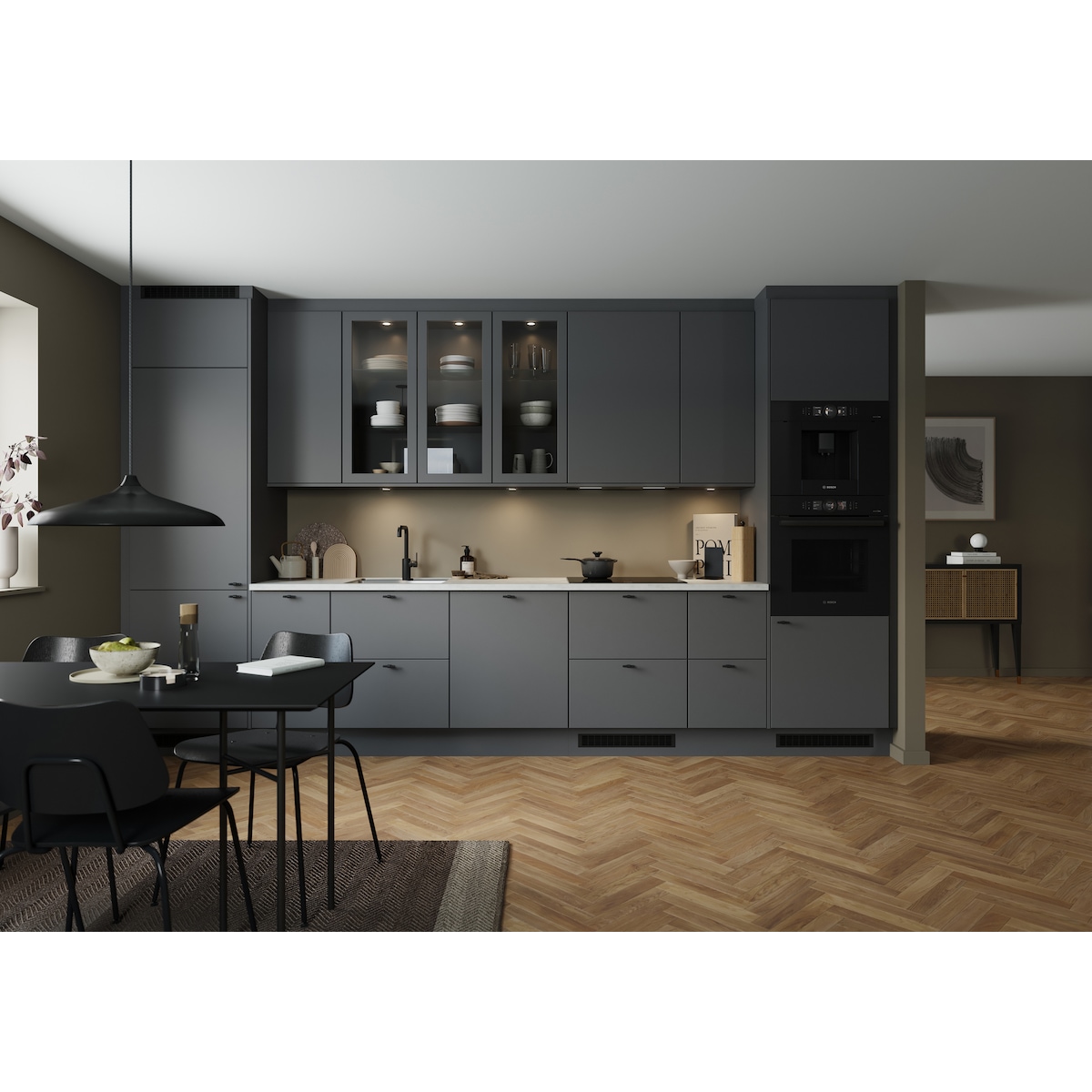 Epoq Pure Matt dekkside til kjøkkenøy 98 (matt graphite)