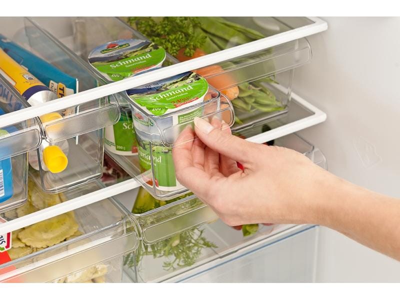 Rotho Kühlschrankorganizer Loft 5 l, Transparent Kühlschrankordnungsbox