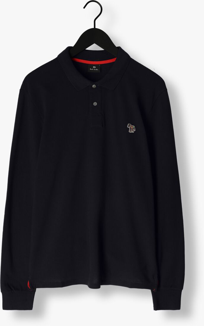 PS PAUL SMITH donkerblauwe ps paul smith polo mens slim fit ls polo shirt zebra
