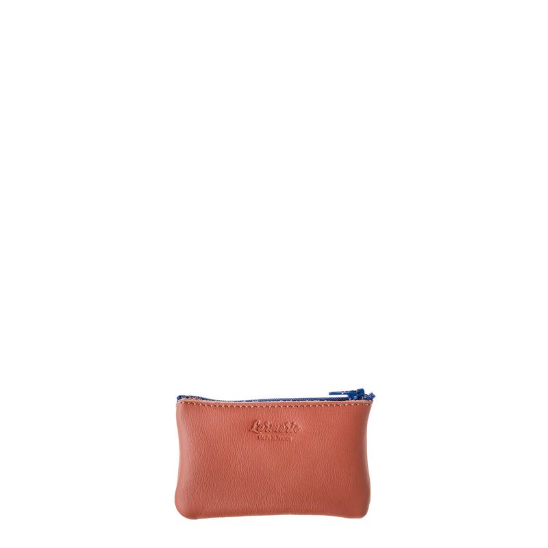 Petit porte-monnaie Emile en cuir UpCyclé Terre brunie