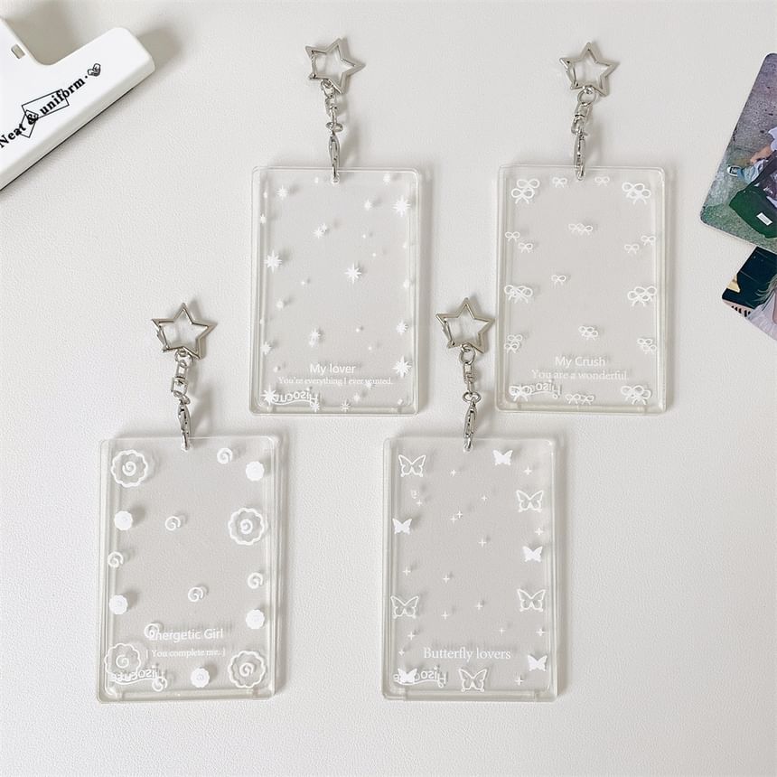 CaDarr - Print Acryl Kaarthouder Tashanger Sleutelhanger (Diverse Ontwerpen)