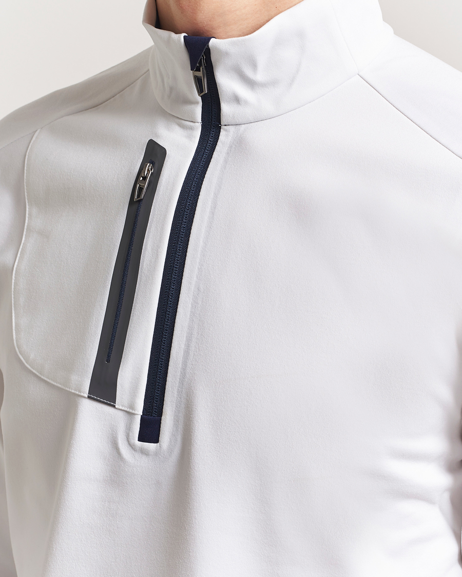 RLX Ralph Lauren Luxury Jersey Half Zip Ceramic White