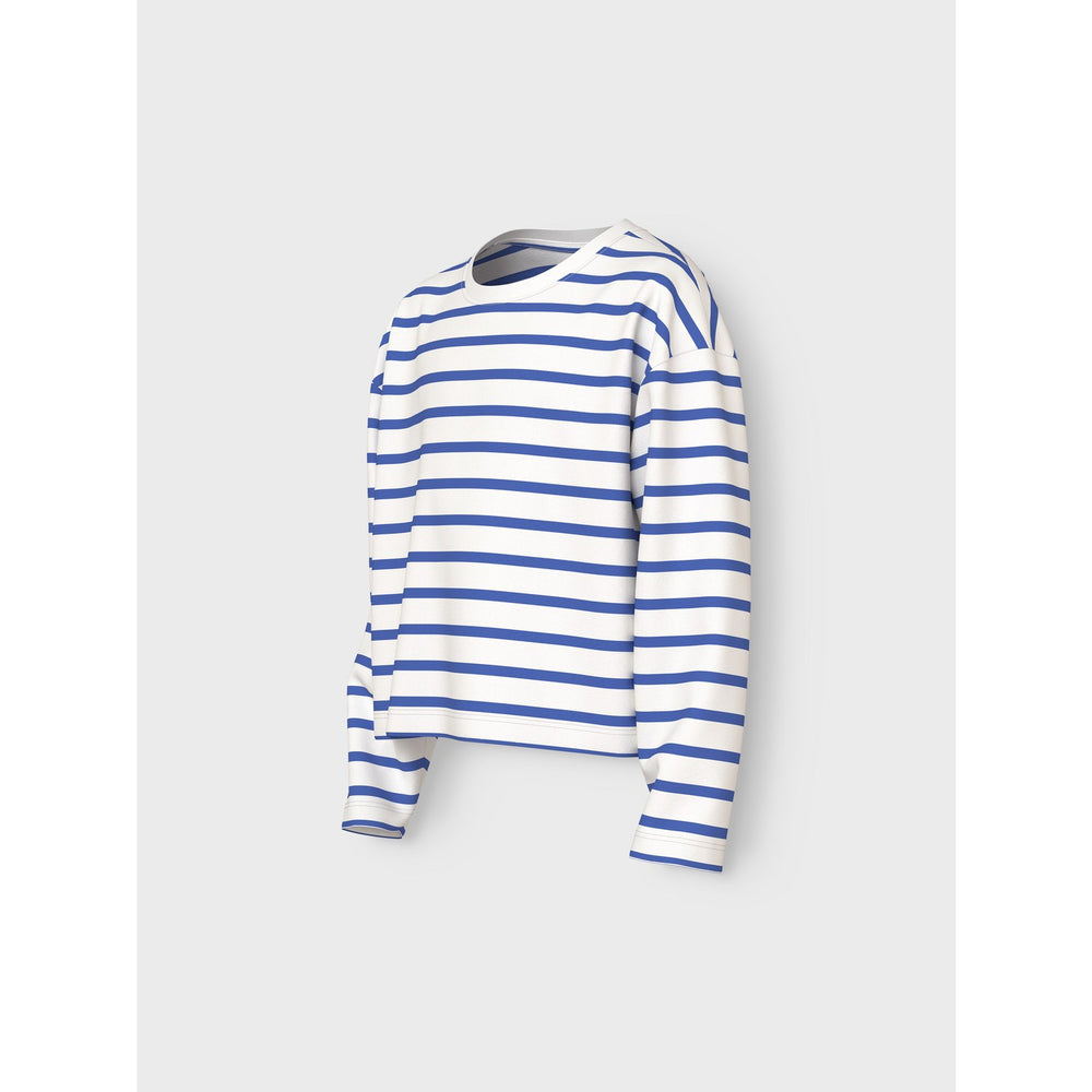 Køb Name It Cloud Dancer Amparo Blue Stripe Nkfvita Ls Kort Rlx Top