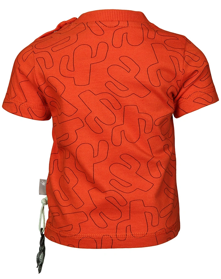 T-Shirt WILDLIFE – GIRAFFE  gemustert in orange