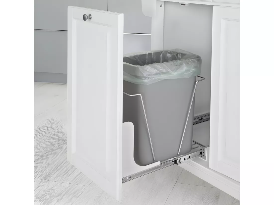 Desserte sur roulettes, Meuble chariot de cuisine de service avec Plateau en Acier Inox, FKW33-W