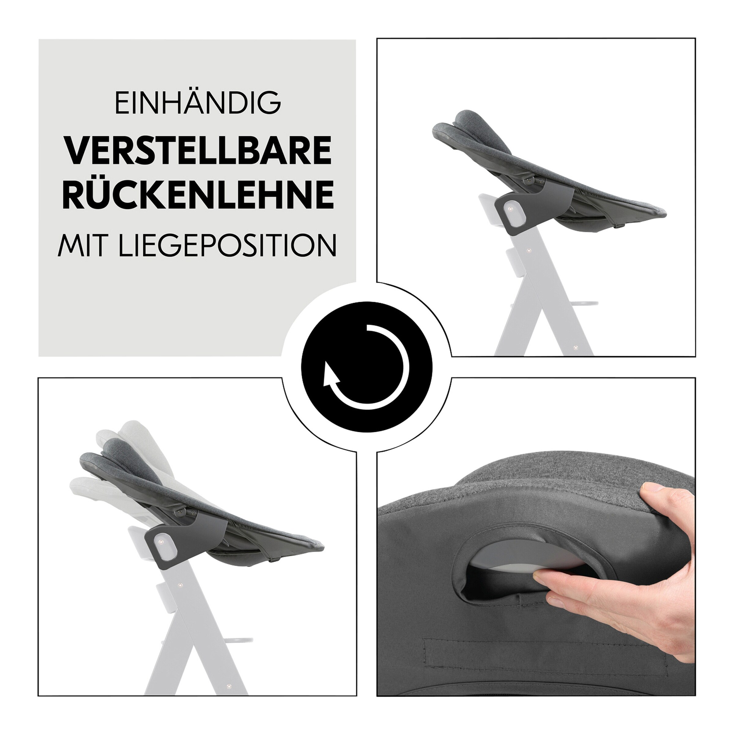 Hauck Babywippe Bouncer Premium für Alpha und Beta Dark Grey