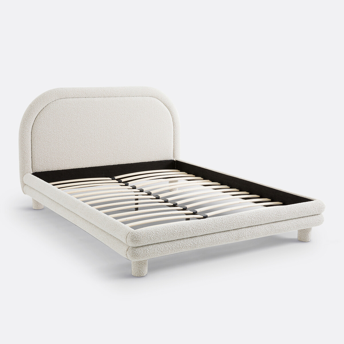 LA REDOUTE INTERIEURS<br>Cama com estrado de ripas, tecido bouclette, Mendosa
