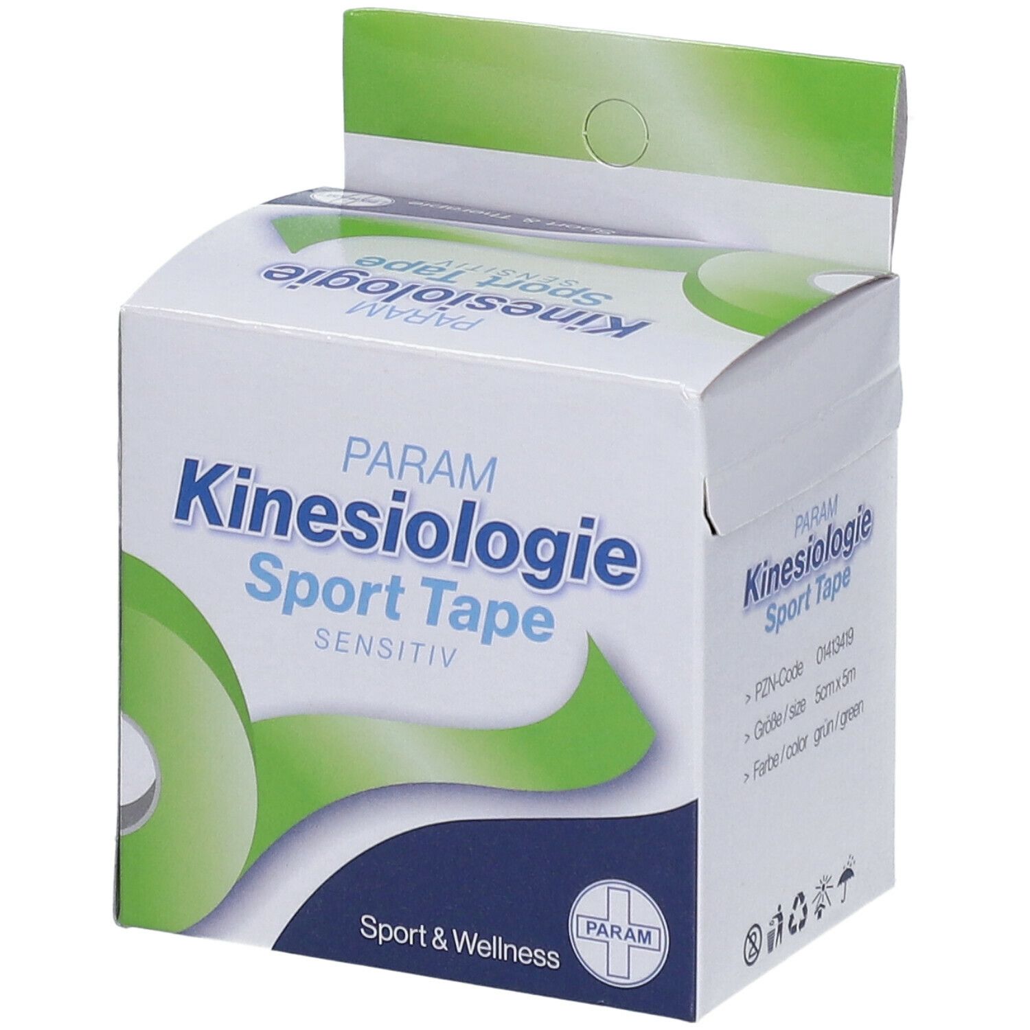 PARAM Kinesiologie Sport Tape 5 cm x 5 m grün