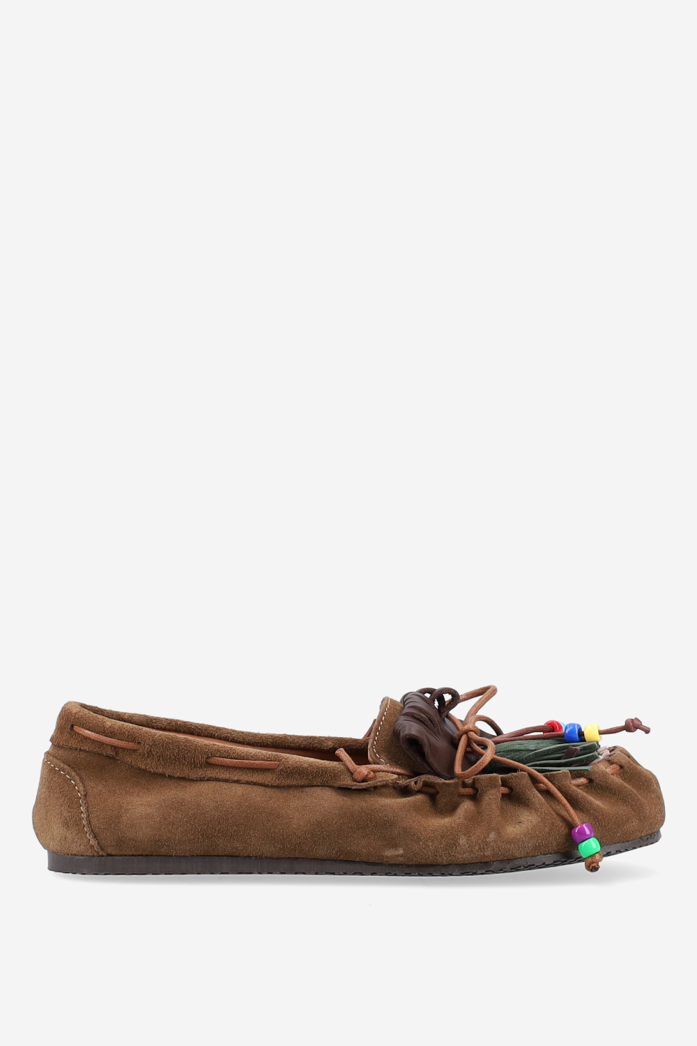 Fringes suede ballerinas