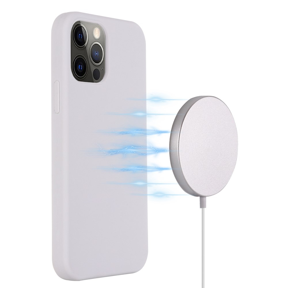 iPhone 14 Pro MagSafe Silikon Case Hülle - Weiss