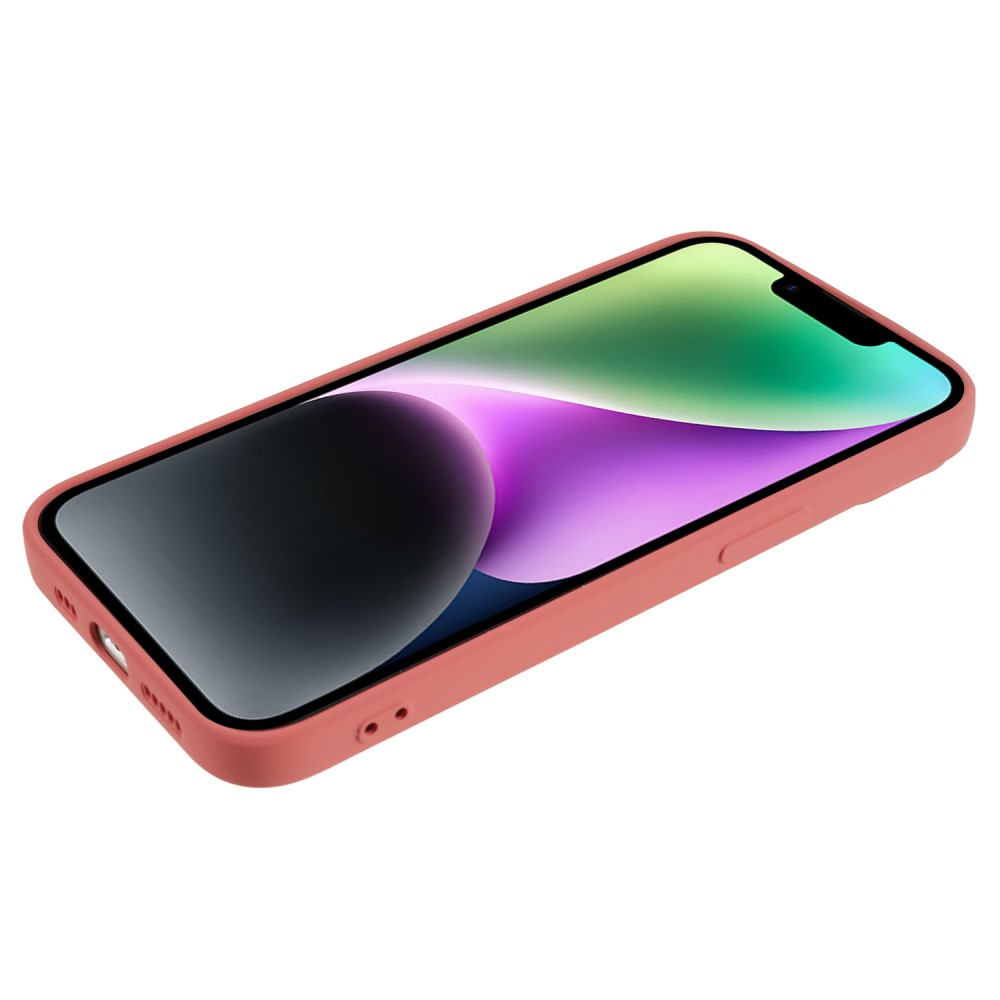 iPhone 15 Gummi Case Hülle mit Kameraschutz - Hellrot (Matt)