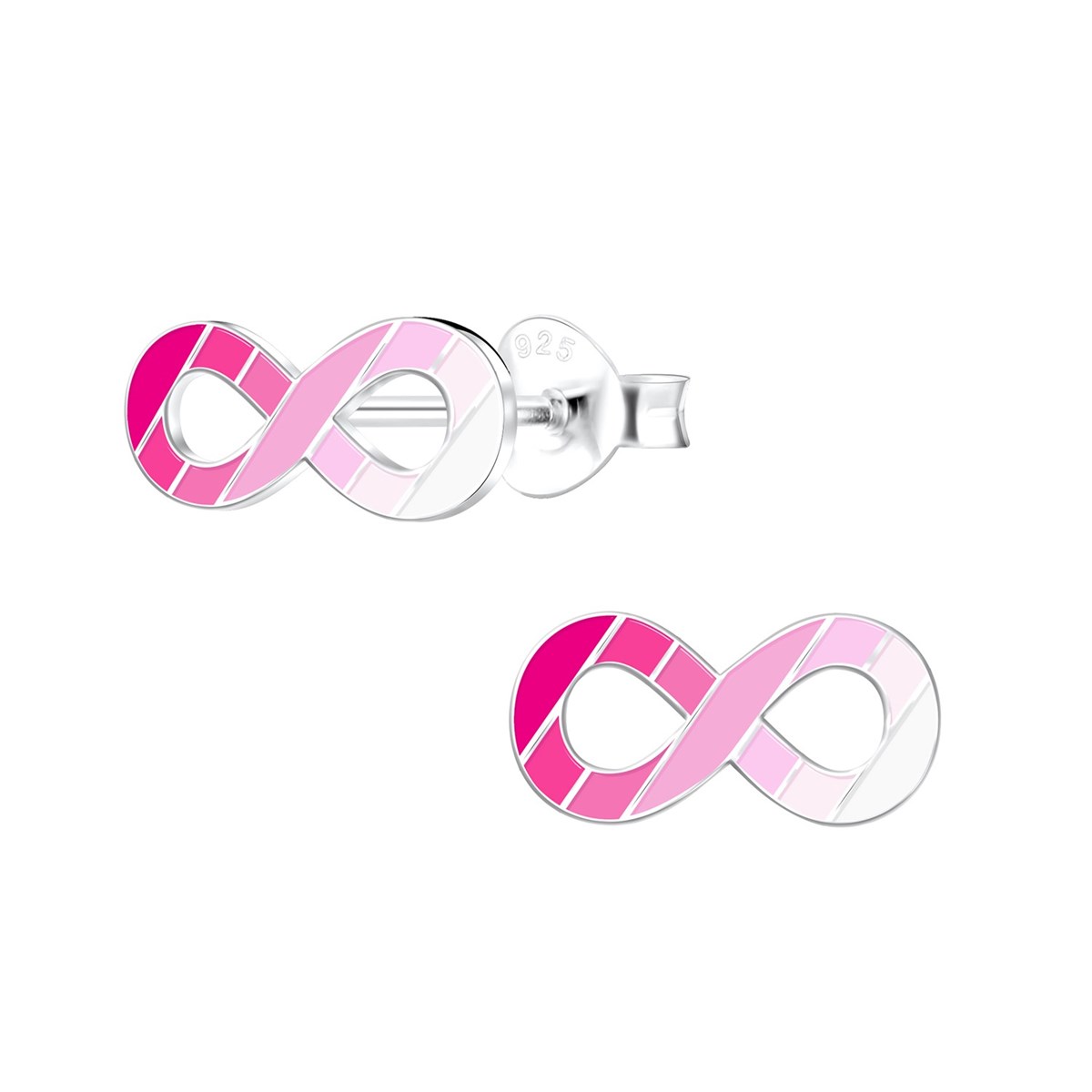 Boucles d'oreilles enfant Infini en argent 925