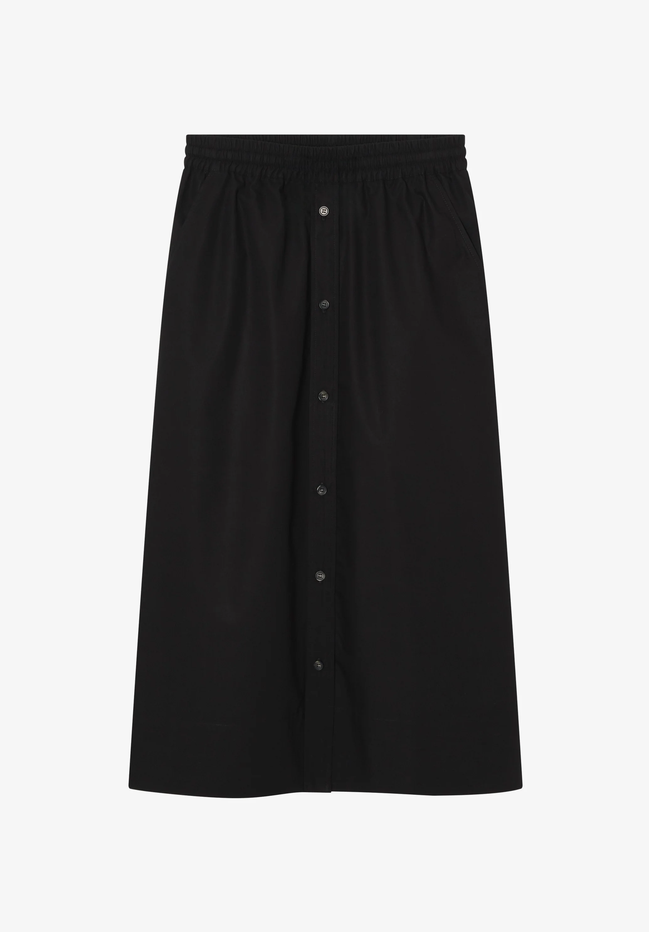 Jupe longue en coton bio noir - Noir