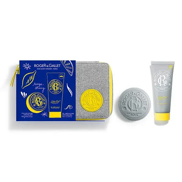 Conjunto de presente Roger & Gallet Vanity Cologne Twist: Sabonete de barbear 100g e gel pós-barba 75ml