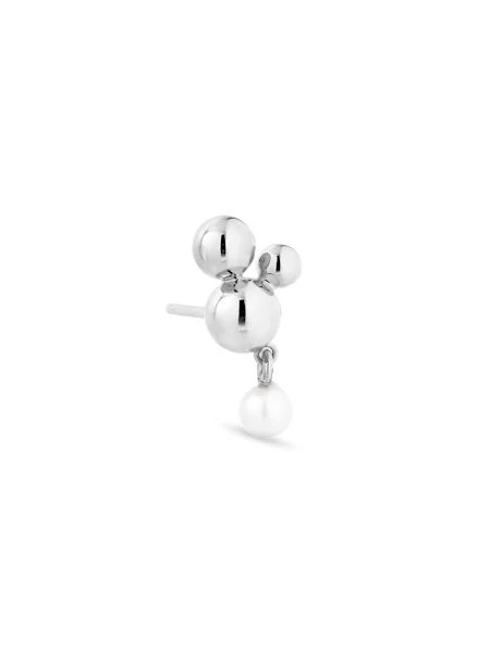 Jane Kønig Atomic Stud w. pearl pendant solv