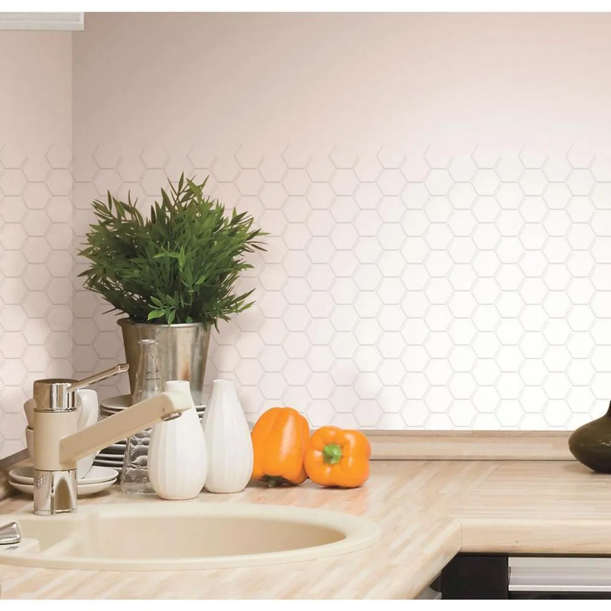 TheDecoFactory Stick Tile Hexagones