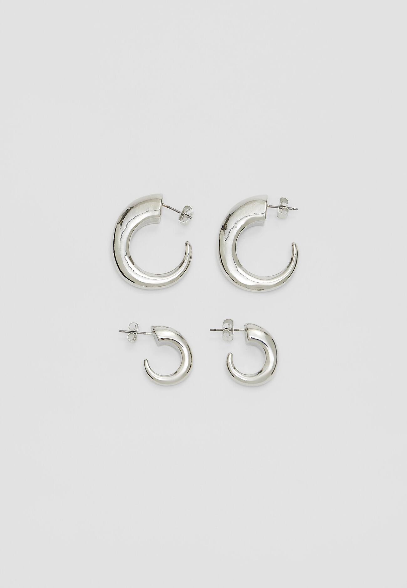 Conjunto de 2 brincos de argola
