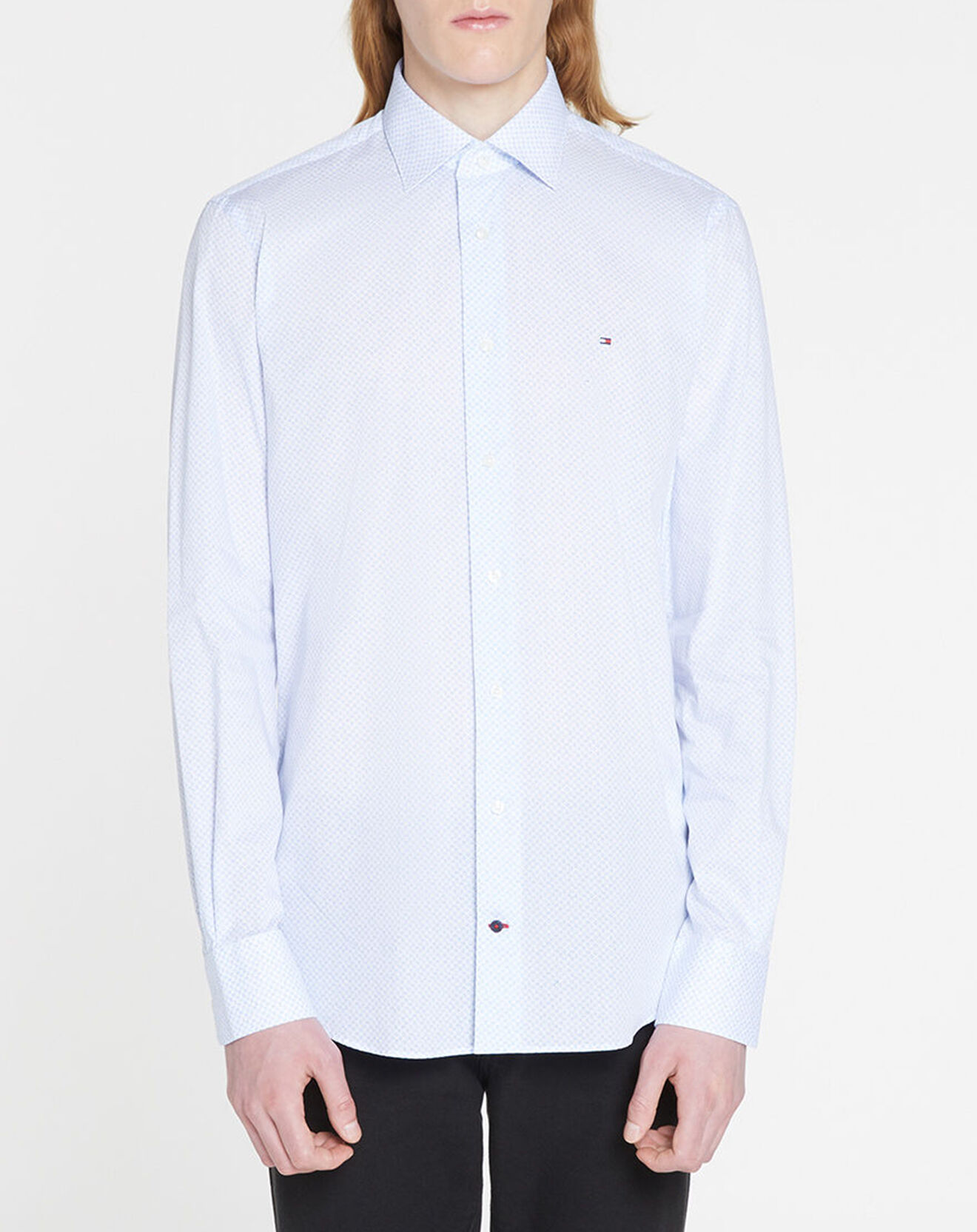 Tommy Hilfiger Chemise regular fit Popeline Diamond bleu ciel